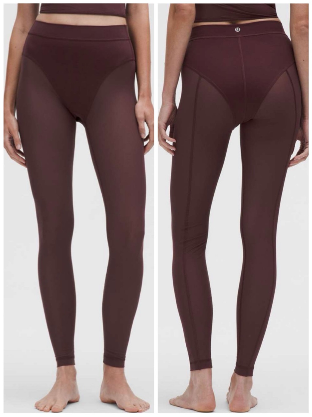 Lululemon Nulu High-Rise Mesh-Leg Tight ~ Size 2 ~ Item #P4. Goodnight Plum